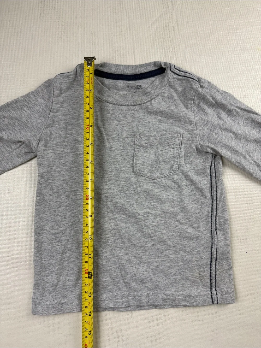 Carters Simple Joys Long-Sleeve Crewneck Bundle Teal Navy Indigo Gray Size 2T